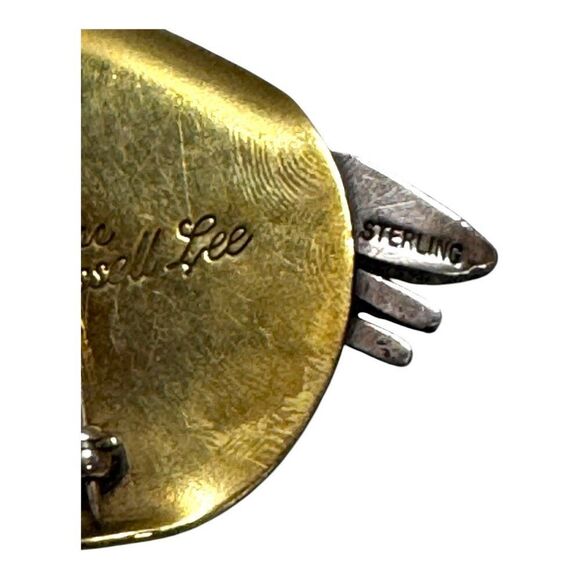 Vintage Navajo RARE Clarence and Russell Lee Sterling Silver Running Fox Brooch - Picture 4 of 7